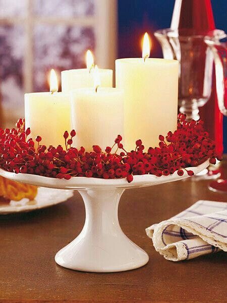 DIY christmas centerpiece with candles DIY christmas centerpiece with candles