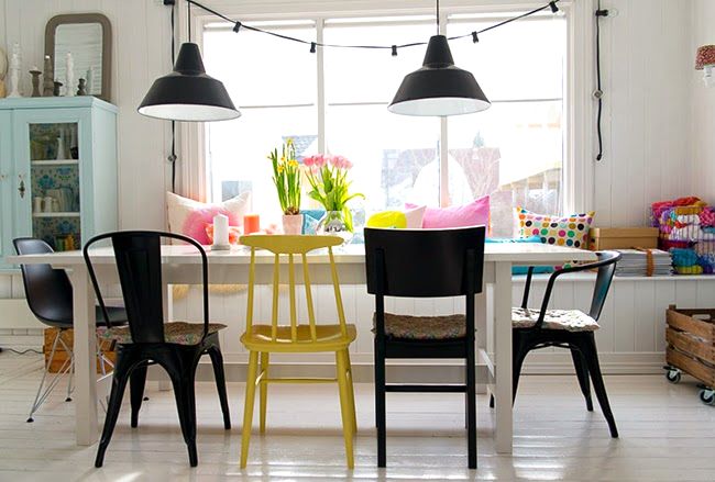 different chairs at the dining room different chairs at the dining room - mix